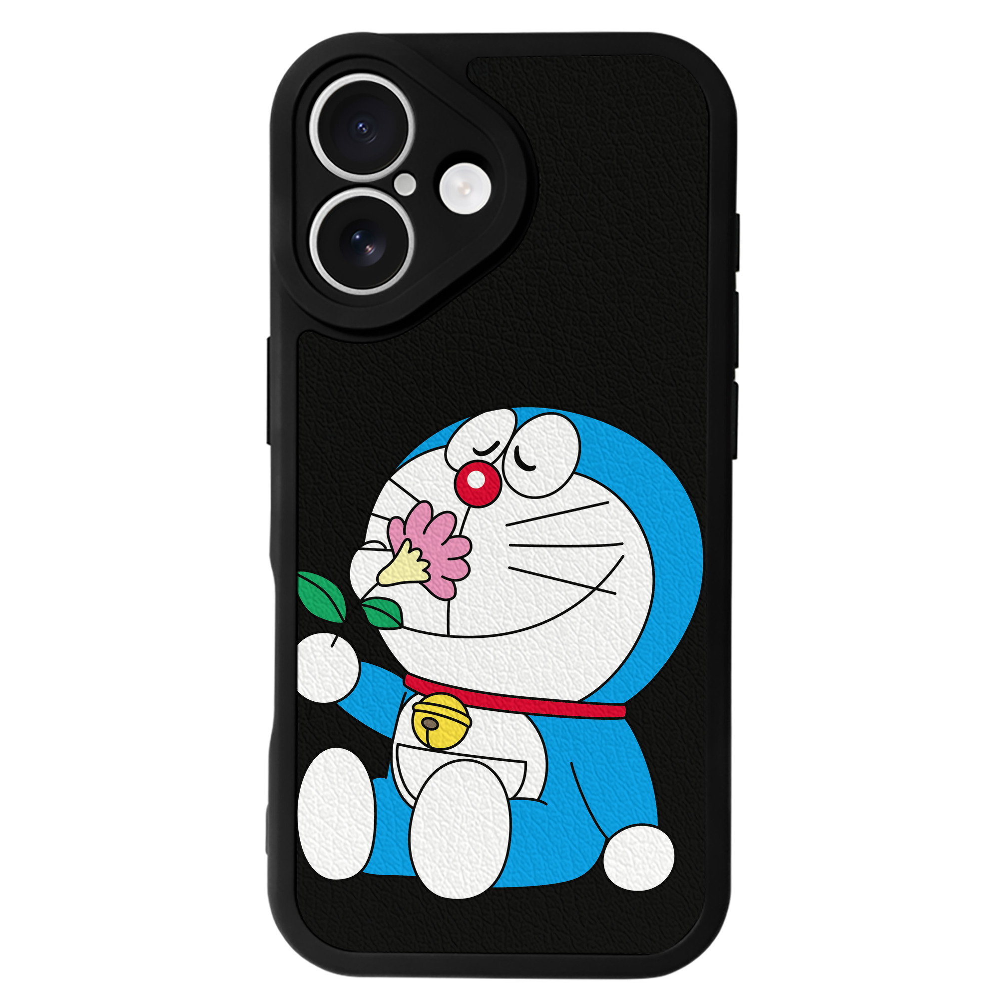 （画像用） ドラえもん Doraemon 【iPhone 16シリーズ対応】シリコンスマホケース（レザー調） 材質：シリコン